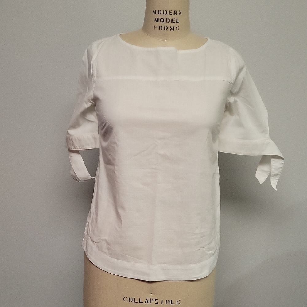 Tommy Hilfiger White Short Sleeve (Ties) Top. Size XS/1P/XP